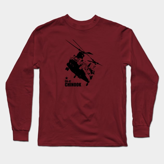 CH-47 Chinook Long Sleeve T-Shirt by Firemission45